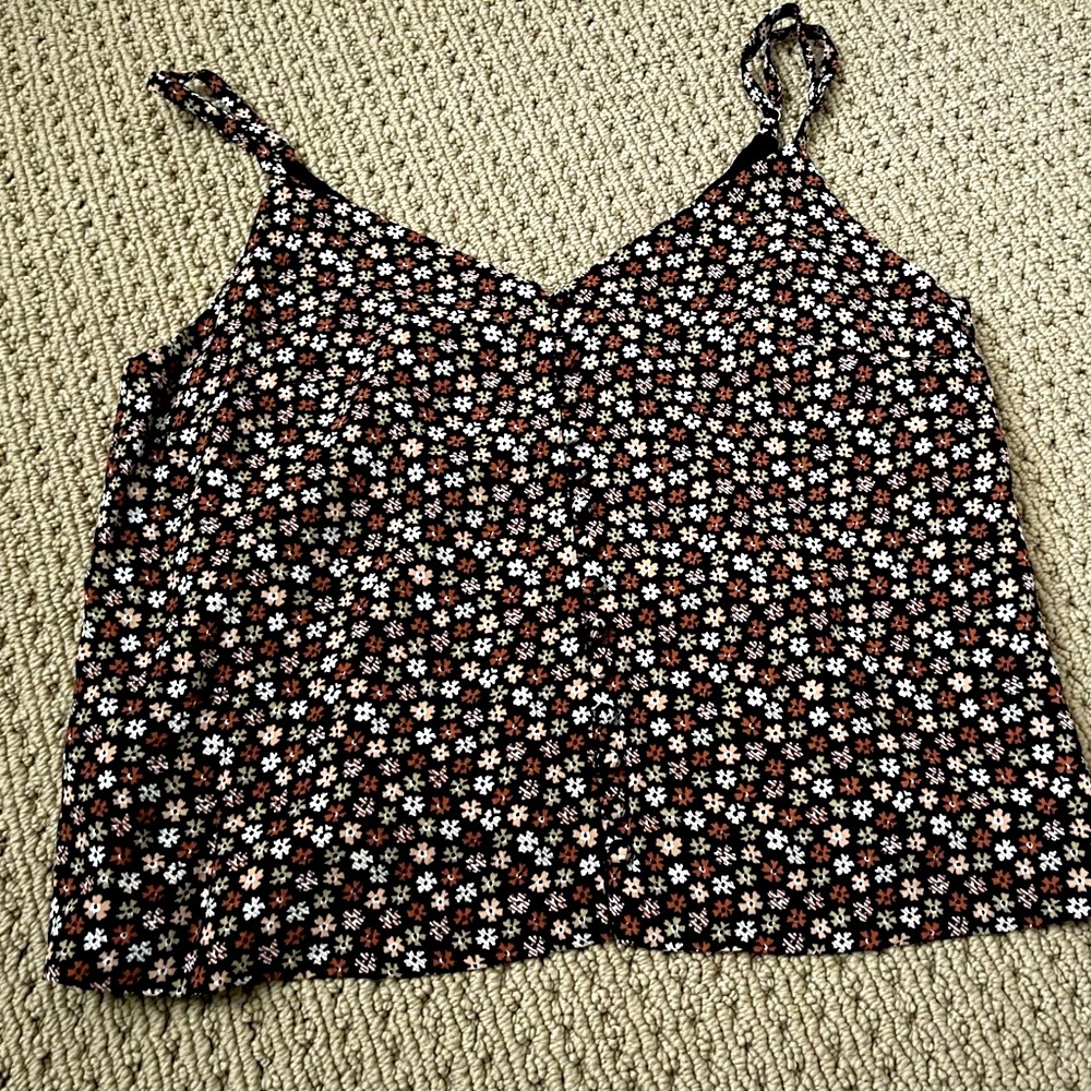 Madewell floral button blouse/tank top